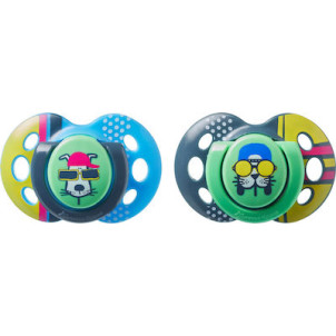 Tommee Tippee Πιπίλα Σιλικόνης Fun Style Blue-Grey 18+m, 2024