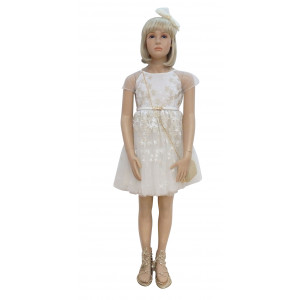 Φόρεμα Αστεράκια Παιδικό Λευκό Εβίτα 186012