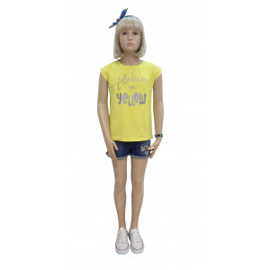 Μπλούζα & Σορτσ (Κίτρινο) (Κωδ.291.60.122) 