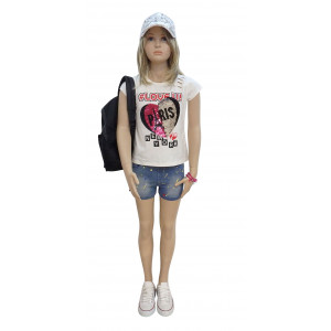 Μπλούζα & Σορτσ (Άσπρο) (Κωδ.291.60.123) 