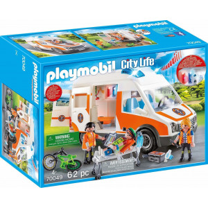 Playmobil Ασθενοφόρο Με Διασώστες (70049) Α
