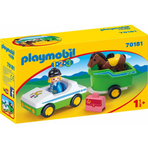 Playmobil Όχημα Με Τρέιλερ Μεταφοράς Αλόγου (70181)
