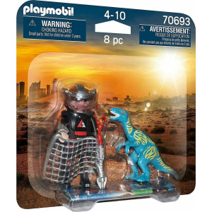 Playmobil Βελοσιράπτορας & Κυνηγός Δεινοσαύρων (70693)