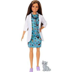 Barbie Κτηνίατρος Με Γατάκι (GJL63)
