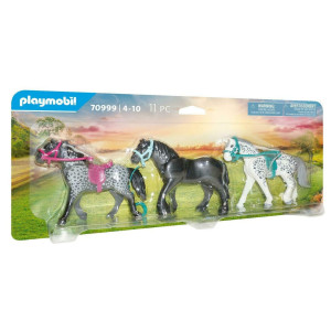Playmobil Τρία Άλογα Friesian, Knabstrupper & Andalusian (70999)
