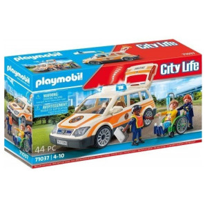 Playmobil Όχημα Πρώτων Βοηθειών Με Διασώστες (71037)