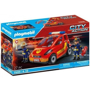 Playmobil Μικρό Όχημα Πυροσβεστικής Με Πυροσβέστες (71035)