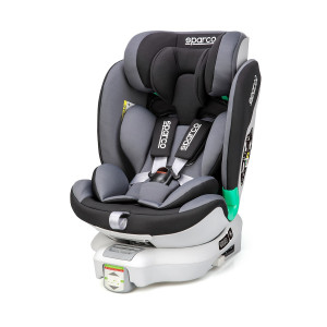 Sparco Παιδικό Κάθισμα Αυτοκινήτου I-Size 40cm-135cm 360° Black Grey, 2026
