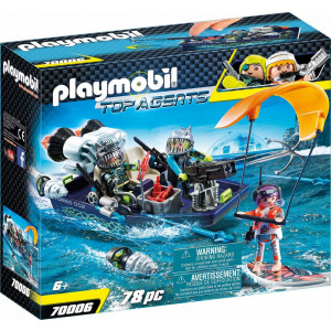 Playmobil, Ταχύπλοο Σκάφος, Shark Team, 70006, Παιδικό Παιχνίδι