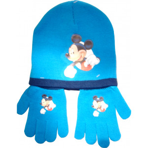 Σκούφος & Γάντια Mickey Disney (Τυρκουάζ) (Κωδ.200.503.001)