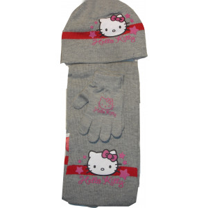 Σκουφάκι & Κασκόλ & Γάντια H.Kitty Disney (Γκρι Σκούρο) (Κωδ.115.503.005)