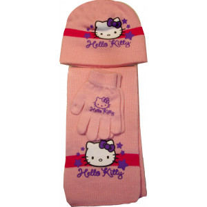 Σκουφάκι & Κασκόλ & Γάντια H.Kitty Disney (Ροζ) (Κωδ.115.503.005)