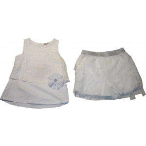 Μπλούζα (Τοπάκι) & Σορτσ (Άσπρο) (Κωδ.291.034.011) 