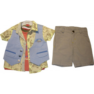 Γιλέκο Με Πουκάμισο Και Βερμούδα Bebus 16559