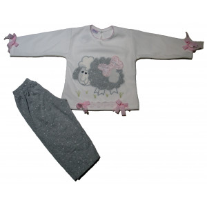 Πυζάμα Βελουτέ Πρόβατο Μπεμπέ (Εκρού) (#226.095.019+4#)