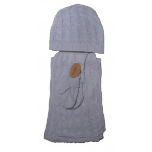 Σετ Σκουφάκι - Χούφτα - Κασκόλ (Σιελ) (#747.203.000+2#)