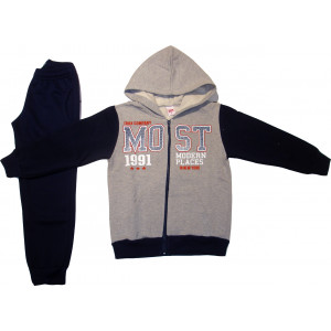 Φόρμα Φούτερ (Γκρι Ανοιχτό) (Κωδ.077.40.462)