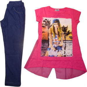 Μπλουζοφόρεμα & Κολάν (Φουξ) (Κωδ.291.87.166)