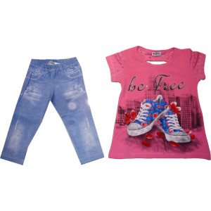 Μπλουζοφόρεμα & Κολάν (Φουξ) (Κωδ.291.87.571)