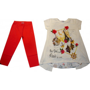 Μπλουζοφόρεμα & Κολάν (Κοραλί) (Κωδ.291.87.565)