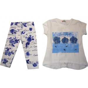 Μπλουζοφόρεμα & Κολάν (Άσπρο) (Κωδ.291.87.575)