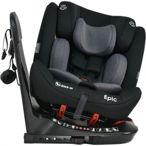Bebe Stars Παιδικό Κάθισμα Αυτοκινήτου 360° 40-150cm I size Epic Black, 2025